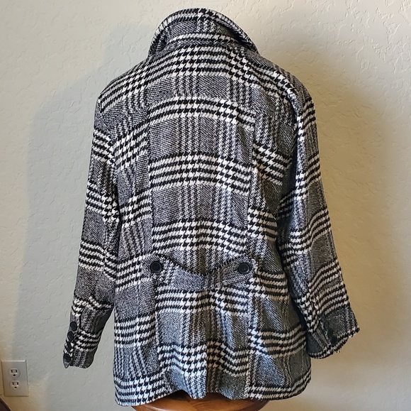 MAXWELL ◇ FAUX WOOL PLAID PEACOAT ◇ NWT - Picture 5 of 8